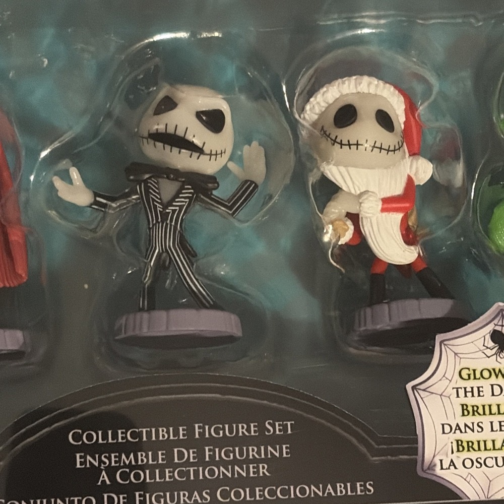Disney Nightmare Before Christmas Glow in the Dark Collectible Figure Set - New - Picture 3 of 5